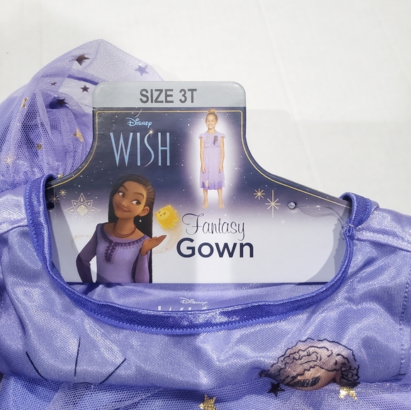 Girl's Disney WISH Fantasy Gown Asha & Star Sleepwear Purple Size 3T NWT - Picture 3 of 6